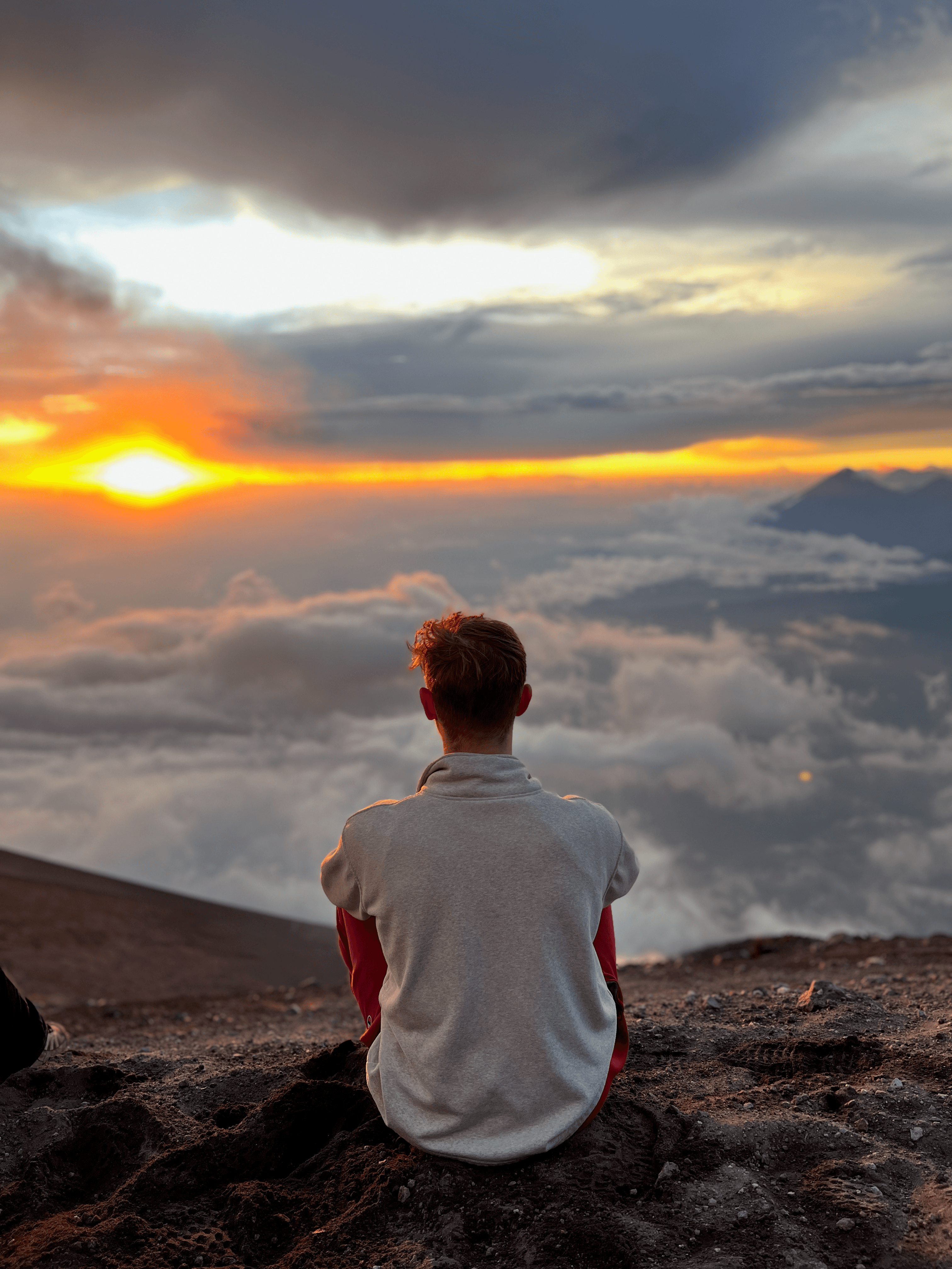 Curtis looking over Acatenango sunset